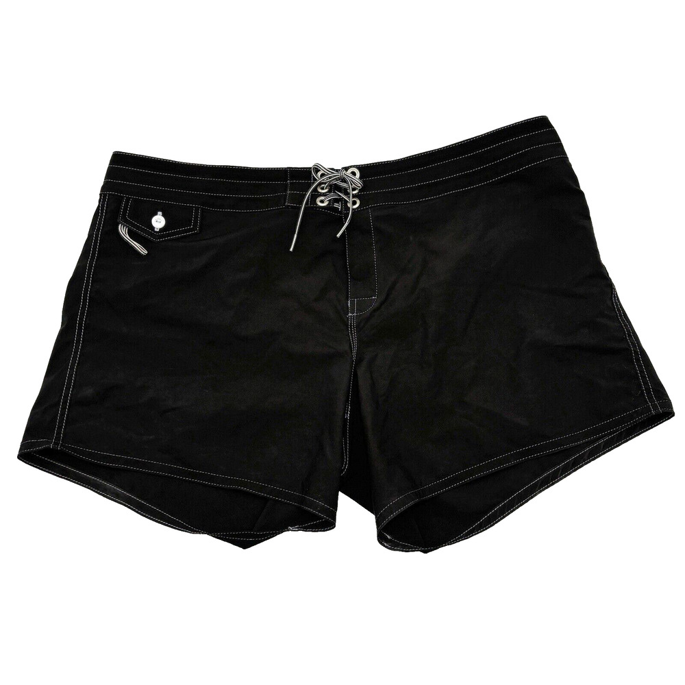 Birdwell Beach Britches 405 Black Stretch Board Shorts Women's 18 40x6" USA Made